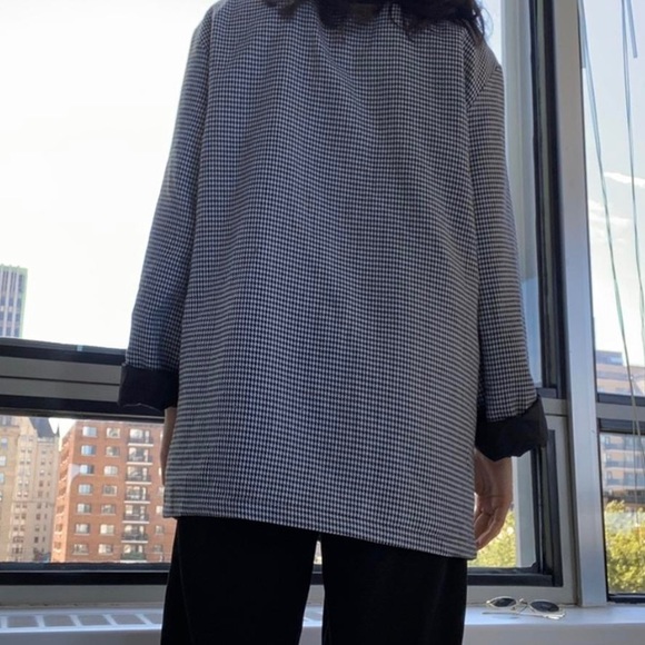 The cutest oversized houndstooth blazer - Picture 5 of 7